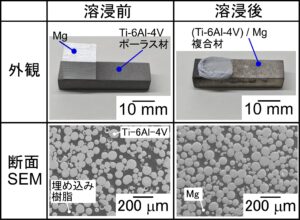 積層造形-溶浸法により作製したTi-Mg合金バルク材. 日本鋳造工学会講演概要集, 178 (2021) 94. 引用: https://doi.org/10.11279/jfeskouen.178_94
