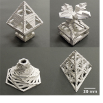 「積層紙鋳型による鋳造実習」の優秀作品例(Sn-Bi)